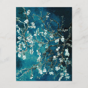 Vincent Van Gogh Almond Blossoms Dark Blauwgroen Briefkaart