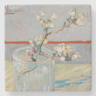 Vincent van Gogh - Almond Branch in een glas Stenen Onderzetter
