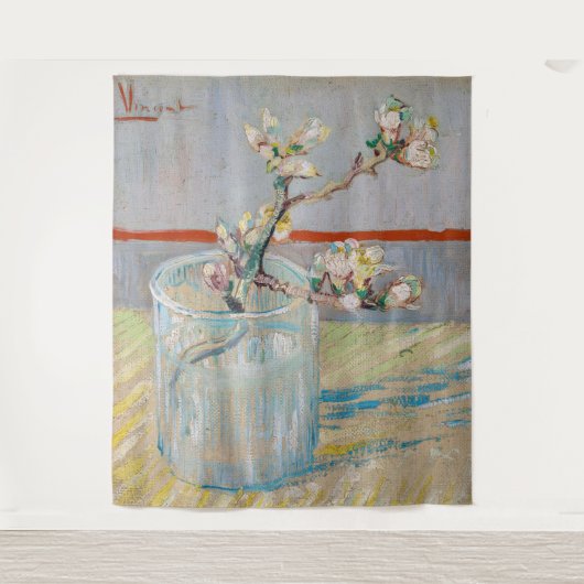 Vincent van Gogh - Almond Branch in een glas Wandkleed (Voorkant)