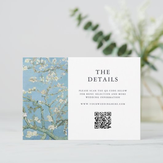 Vincent Van Gogh Amandelbloesem Bloemen Bloemen Br Informatiekaartje (Staand voorkant)