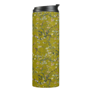 Vincent Van Gogh Amandelbloesem op Oregano Groen Thermosbeker