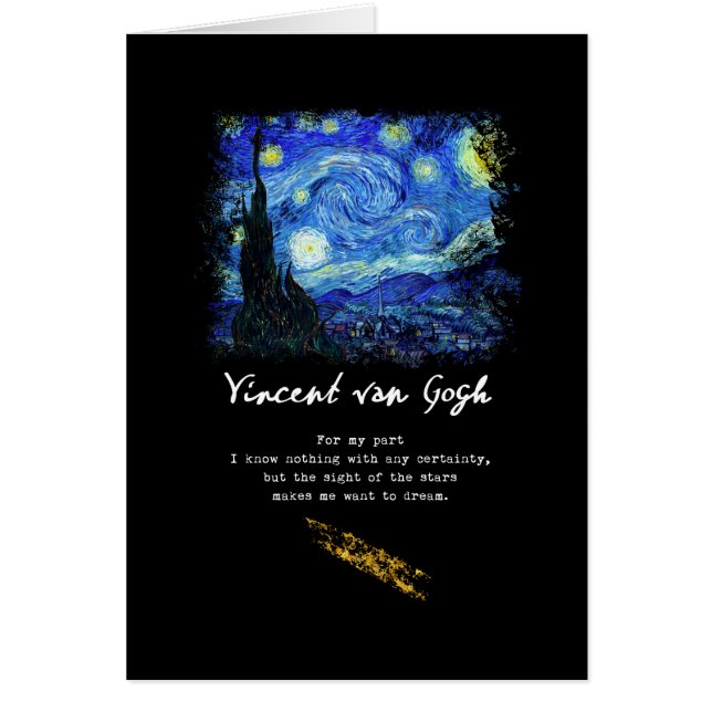 Vincent van Gogh. Art de poème de peinture de nuit (Devant)