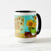 Vincent Van Gogh - Autoportrait & Sunflowers Mug (Devant droit)