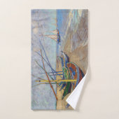 Vincent van Gogh - Bateaux de pêche sur la plage (Serviette à main)
