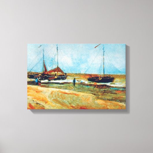 Vincent Van Gogh - Beach in Scheveningen Fine Art Canvas Afdruk (Voorkant)