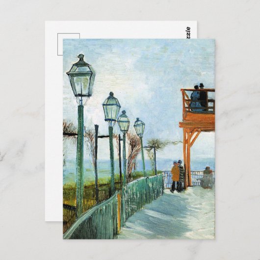 Vincent van Gogh - Belvedere met uitzicht op Montm Briefkaart (Voorkant / Achterkant)