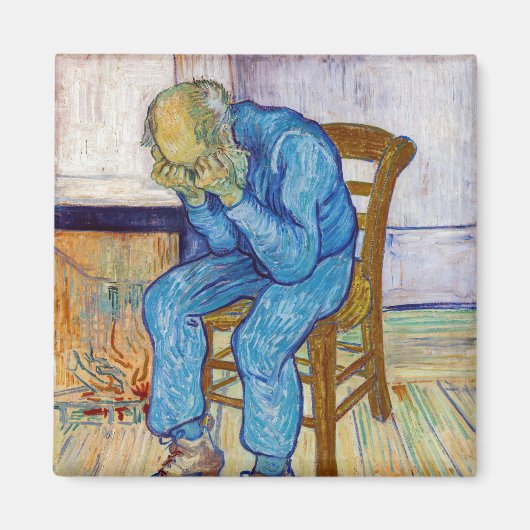 Vincent van Gogh - bij de poort van Eternity Magneet (Voorkant)