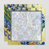 Vincent van Gogh, blauwe irissen tegen gele achter (Voorkant / Achterkant)