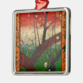 Vincent van Gogh - Bloeiende pruimenboom Metalen Ornament (Links)
