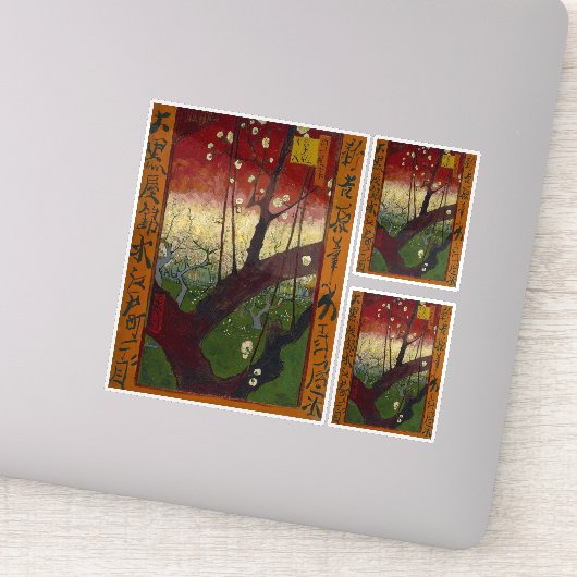 Vincent van Gogh - Bloeiende pruimenboom Sticker (Detail)