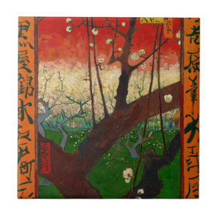 Vincent van Gogh - Bloeiende pruimenboomgaard Tegeltje