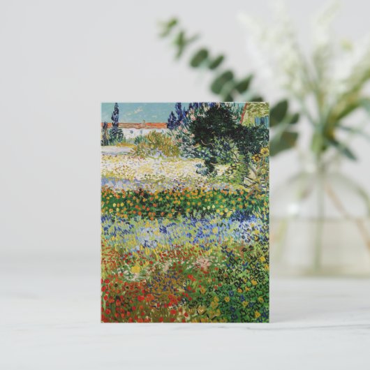 Vincent van Gogh - Bloeiende Tuin Briefkaart (Staand voorkant)