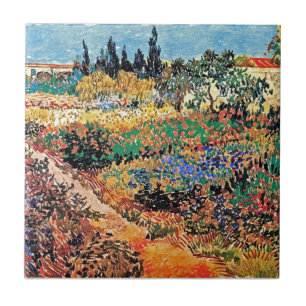 Vincent van Gogh - bloeiende tuin met pad Tegeltje