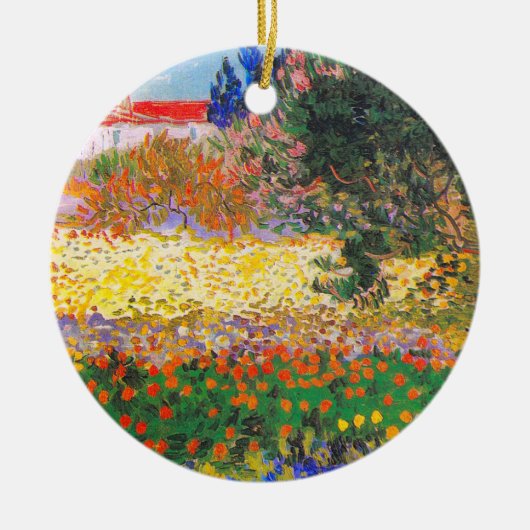 Vincent van Gogh Bloeituin Keramisch Ornament (Voorkant)