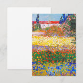 Vincent van Gogh Bloeituin RSVP Kaartje (Voorkant / Achterkant)