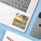 Vincent van Gogh Bloeituin Sticker (Laptop met iPhone)
