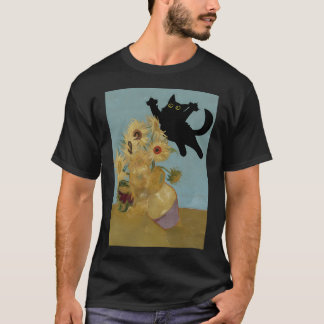Vincent van Gogh Bloemen Kat T-shirt