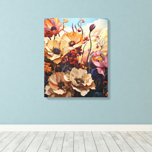 Vincent Van Gogh Bloementuin Schilderen Muurkunst Canvas Afdruk (Insitu (Houten vloer))