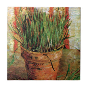 Vincent Van Gogh - Bloempot met bieslook Tegeltje