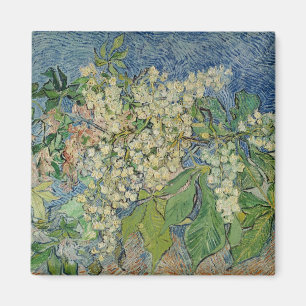 Vincent van Gogh Blossombere kastanjetakken Magneet