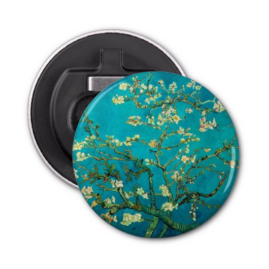 Vincent Van Gogh Blossoming Almond Tree Art Button Flesopener (Voorkant)