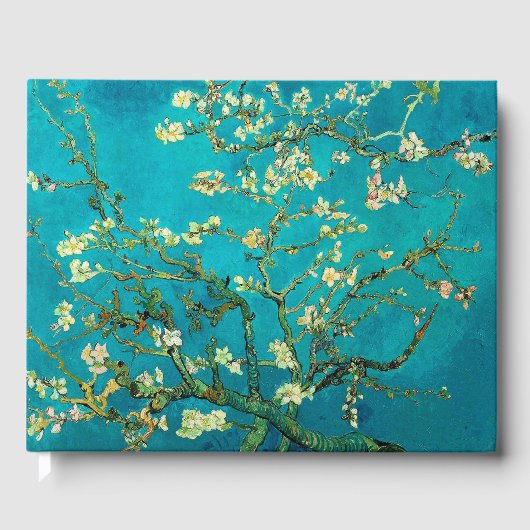 Vincent Van Gogh Blossoming Almond Tree Art Gastenboek (Voorkant)