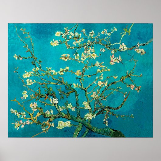 Vincent Van Gogh Blossoming Almond Tree Art Poster (Voorkant)