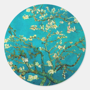 Vincent Van Gogh Blossoming Almond Tree Art Ronde Sticker