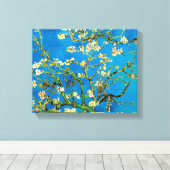 Vincent Van Gogh - Blossoming almond Tree Fine Art Canvas Afdruk (Insitu (Houten vloer))
