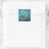 Vincent van Gogh, Blossoming Almond Tree Vierkante Sticker (Tas)