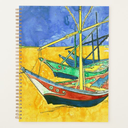 Vincent van Gogh Boats bij Saintes-Marie watercol Planner (Voorkant)
