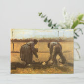 Vincent van Gogh - Boeren die aardappelen planten (Staand voorkant)