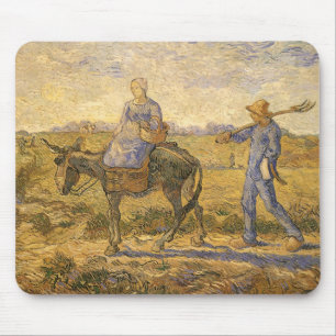 Vincent van Gogh - Boerenkoppel op weg naar het we Muismat