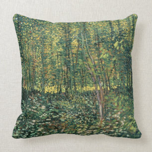 Vincent van Gogh   Bomen en ondergroei, 1887 Kussen