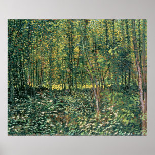 Vincent van Gogh Bomen en ondergroei, 1887 Poster
