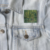 Vincent van Gogh | Bomen en ondergroei, 1887 Vierkante Button 5,1 Cm (In situ)