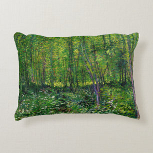 Vincent Van Gogh Bomen En Ondergroei Decoratief Kussen