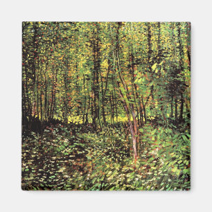 Vincent Van Gogh - Bomen en Ondergroei Fijne Kunst Magneet
