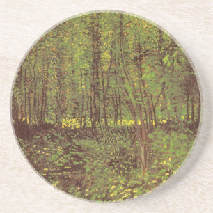 Vincent van Gogh - Bomen en Ondergroei Zandsteen Onderzetter