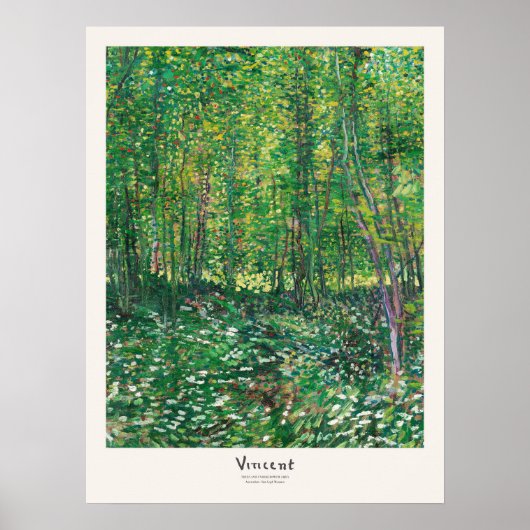 Vincent van Gogh Bomen en Undergrowth Art Print (Voorkant)