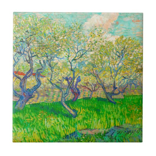 Vincent van Gogh Boomgaard in Blossom Tegeltje (Voorkant)