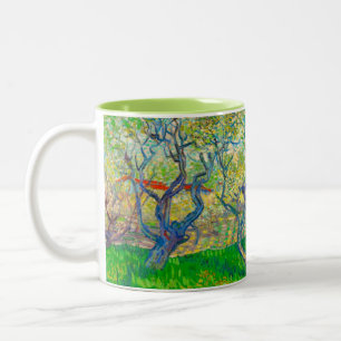 Vincent van Gogh Boomgaard in Blossom Tweekleurige Koffiemok