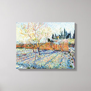 Vincent Van Gogh - Boomgaard met perzikbomen Canvas Afdruk