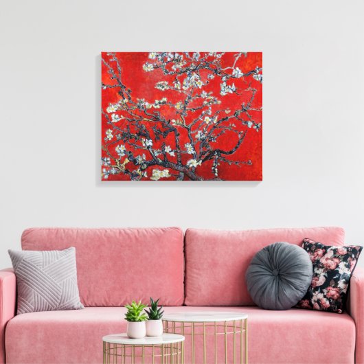 Vincent van Gogh Branches met Almond Blossom Canvas Afdruk (Insitu (Woonkamer))