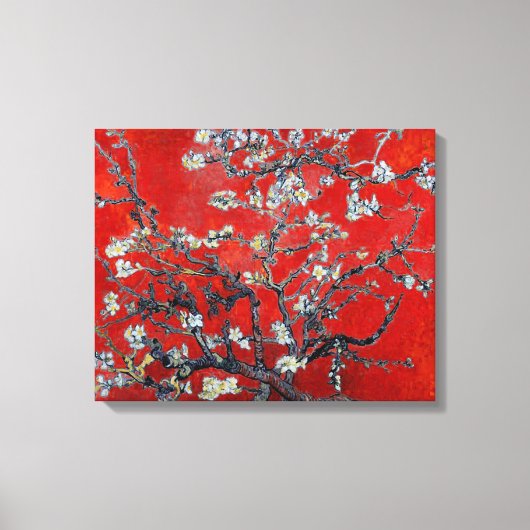 Vincent van Gogh Branches met Almond Blossom Canvas Afdruk (Voorkant)