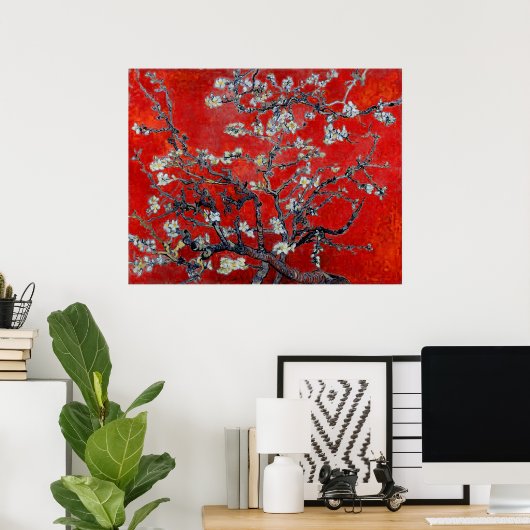 Vincent van Gogh ~ Branches met Almond Blossom Poster (Thuiskantoor)