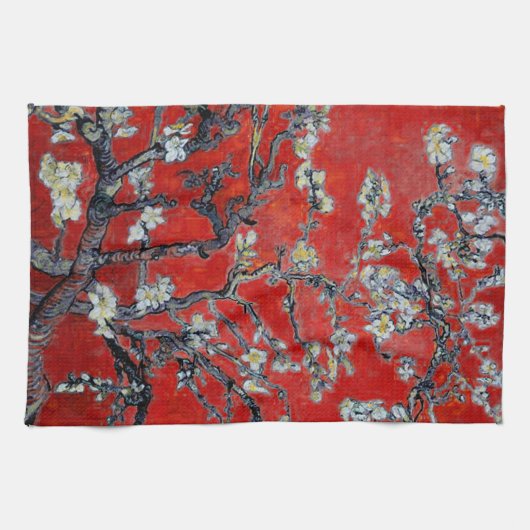 Vincent van Gogh Branches met Almond Blossom Theedoek (Horizontaal)