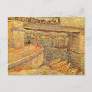 Vincent van Gogh Bruggen over de Seine Asnières Briefkaart