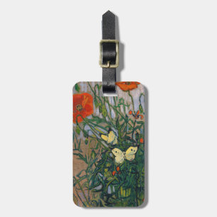 Vincent van Gogh - Butterflies en Poppies Bagagelabel