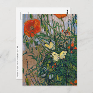 Vincent van Gogh - Butterflies en Poppies Briefkaart